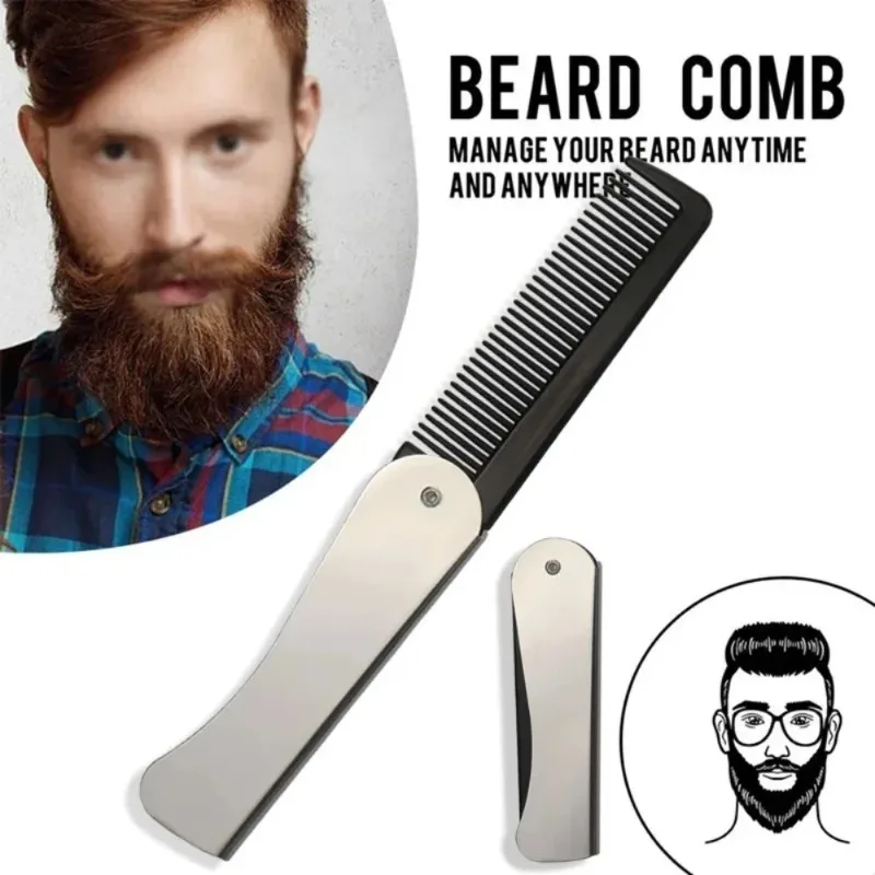 Beard Oil - 1 szt. Składany antystatyczny grzebień ze