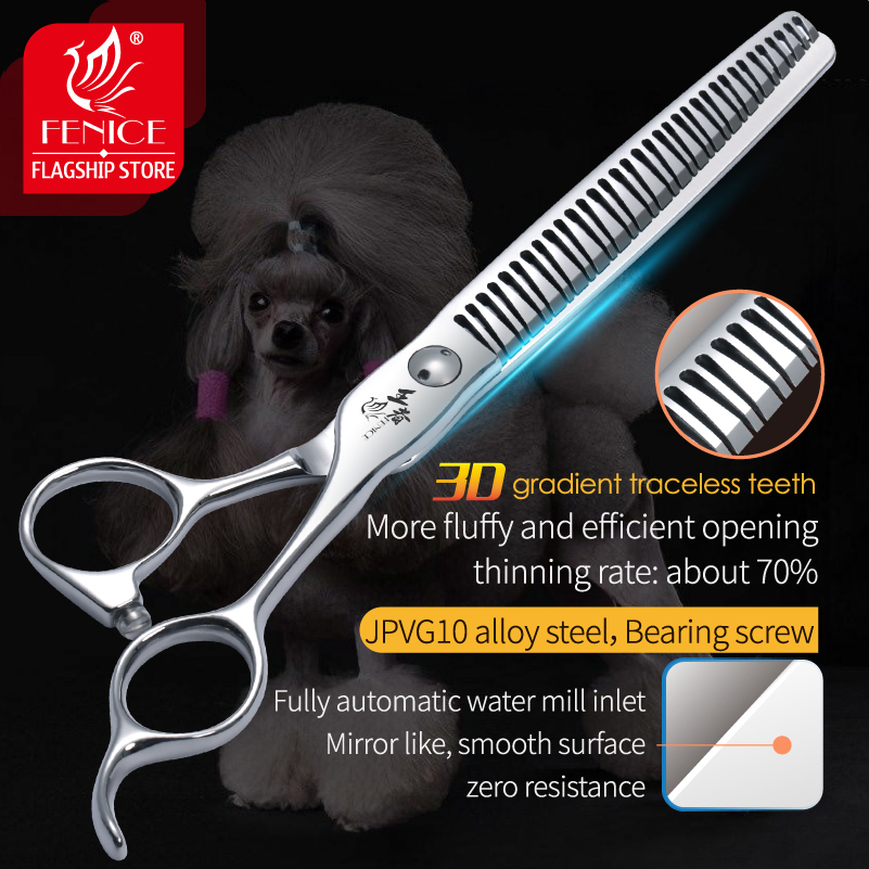Fenice 7 cali 3D Gradient bezś – Grooming Scissors recenzja i cena