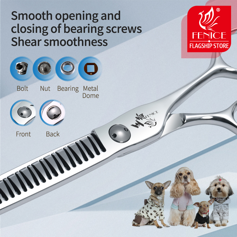 Fenice 7 cali 3D Gradient bezś – Grooming Scissors recenzja i cena